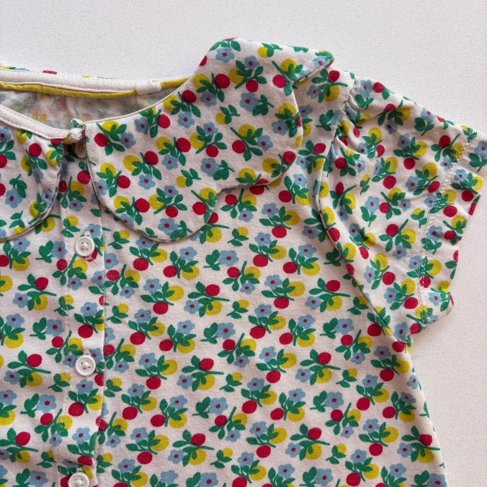 Mini Boden Red and Green Button Down Shirt